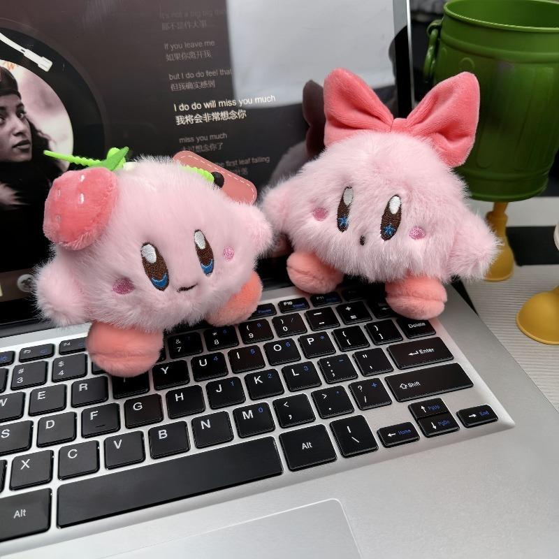 Kirby Kawaii Game Peripheral Plush Doll Pendant Key Chain Decorative Accessories Key Ring Birthday Gift Toy