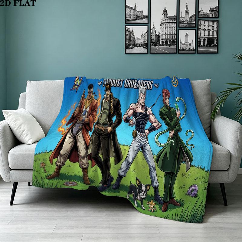 1pz Coperta in Flanella con Fantasia di Jojo's Bizarre Adventure Adatta a Tutte le Stagioni per Arredamento Casa Calore e Comfort Regali Regalo Festivo