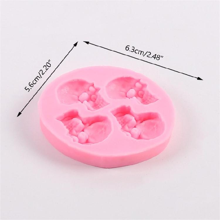 Silicone Baking Molds Detailed Skull Shaped Cake Moulds DIY Chocolate Mould