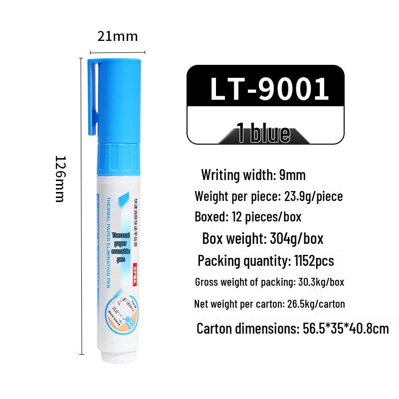 Thermal Paper Eraser & Glue Pen with Cutter and Privacy Marker