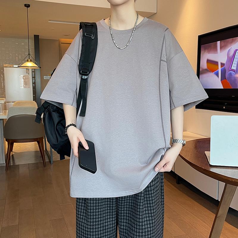 Short-sleeved T-shirt Tops Half-sleeve Round Neck Half-sleeved T-shirt