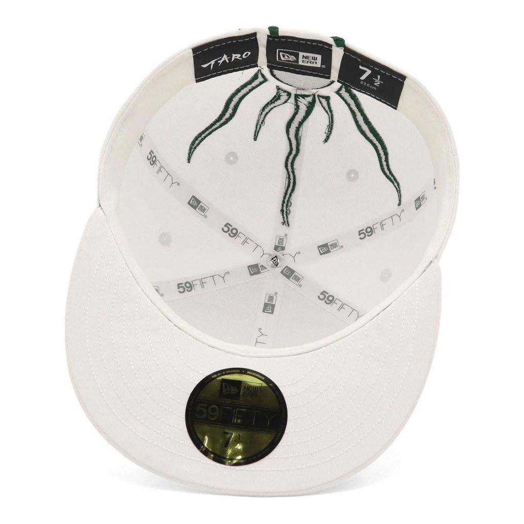 New Era 59FIFTY Taro Okamoto Collaboration Taiyo Pins Fitted Baseball Cap Hat Unisex Size 7 3/8 White