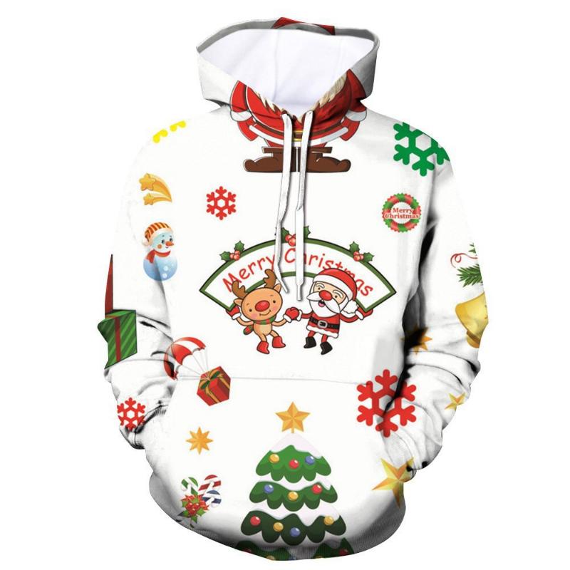 2026 Cross-border 3D Hot Digital Printed Women's Sweater Christmas Hooded Sweater Hot Sale Women's Clothing