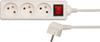 Electric Extension Cord, White, 3 Sockets with Grounding, 3 M with Switch / 72528 / VOREL