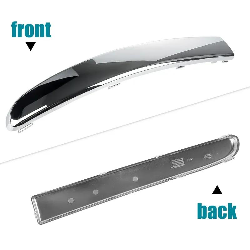 For Fiat 500 2007 2008 2009 2010 2011 2012-2015 Chrome Silver Front Bumper Upper Grill Moulding Lower Trim 735455056 735455057
