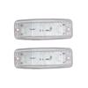 LED Side Marker Light Set 6 Super Bright LEDs for Truck Trailers Lorries Bus and Other Commercial Vehicles 12v (Clear)