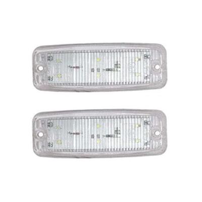 LED Side Marker Light Set 6 Super Bright LEDs for Truck Trailers Lorries Bus and Other Commercial Vehicles 12v (Clear)
