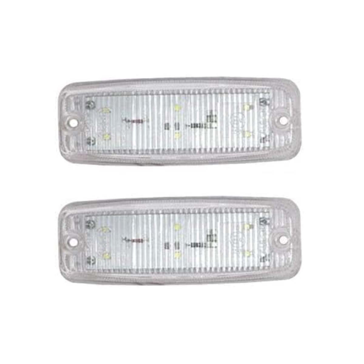 

LED Side Marker Light Set 6 Super Bright LEDs for Truck Trailers Lorries Bus and Other Commercial Vehicles 12v (Clear)