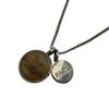 M00044 1854 Metal LV Horn Necklace Silver Metal Women Used