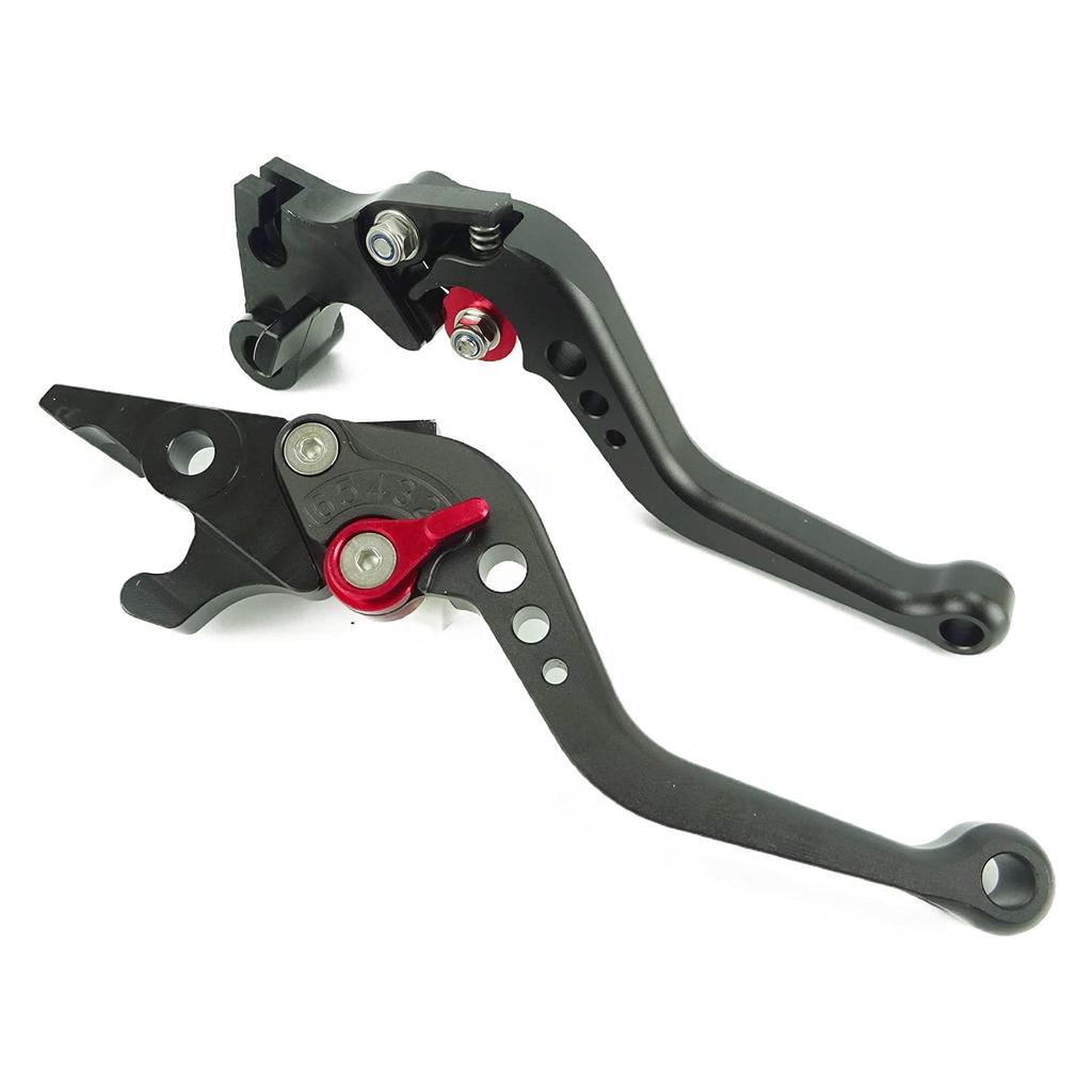 Y11m1 Black Matte Yamaha Brake Clutch Lever 6 Level Adjustment Short Suitable for (Red) YZF-R25 YZF-R3 MT-25 MT-03 Etc.