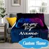 Custom Name Game controller Blanket bed sofa Blanket Flannel Blanket for Camping, Hiking, Picnic Essentials,gift for Fan family