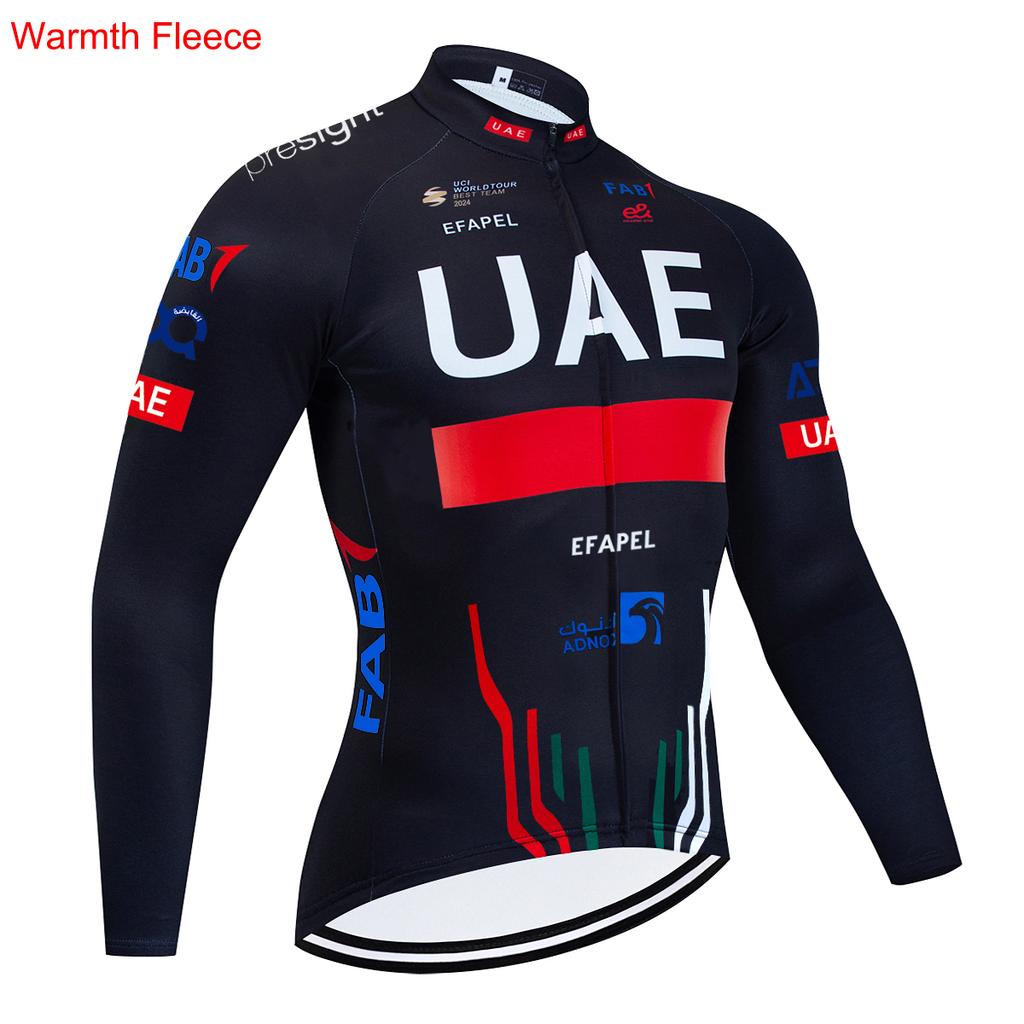 Winter UAE 2026 Cycling Jersey 20D Bike Pants Suit Men Women Thermal Fleece MTB Road Bike Maillot Clothing Bicycle Jacket
