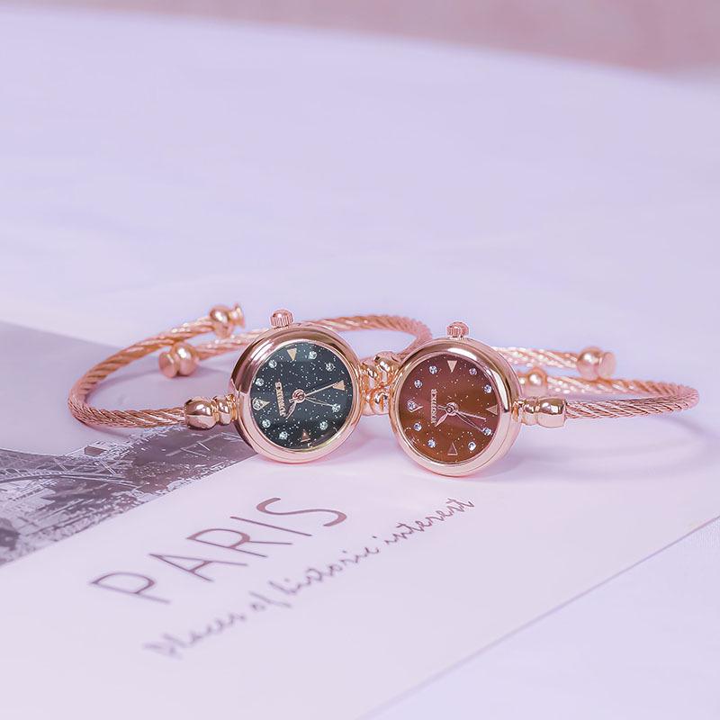 Women's Open Bangle Quartz Watch: Elegant and Simple Design