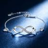 925 Sterling Silver Infinity 8 Bracelet Fashionable, Lightly Luxurious, Niche, Sophisticated Jewellery