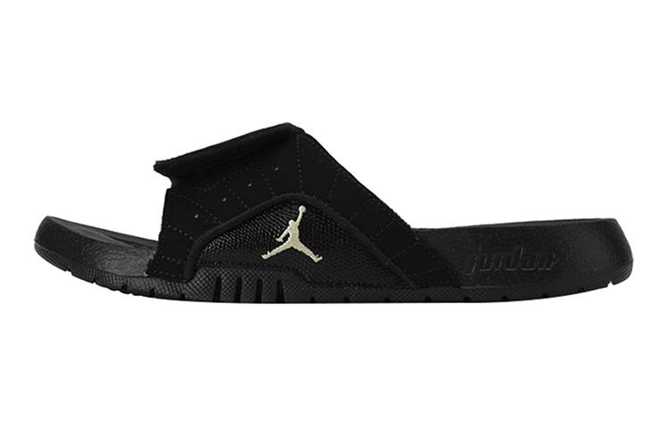 Шлепанцы Air Jordan Hydro 12 Черный Металлик Золотой Детские 820267-012 38.5