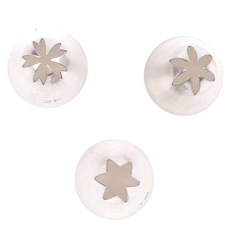 3Pc Drop Rose Flower Cup Ice Cream Piping Tip Nozzle Cake Decorating Pastry ^m^