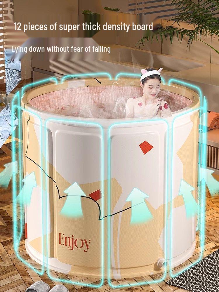 Durable Foldable Full-Body Bathtub - Extra Thick for Home Use