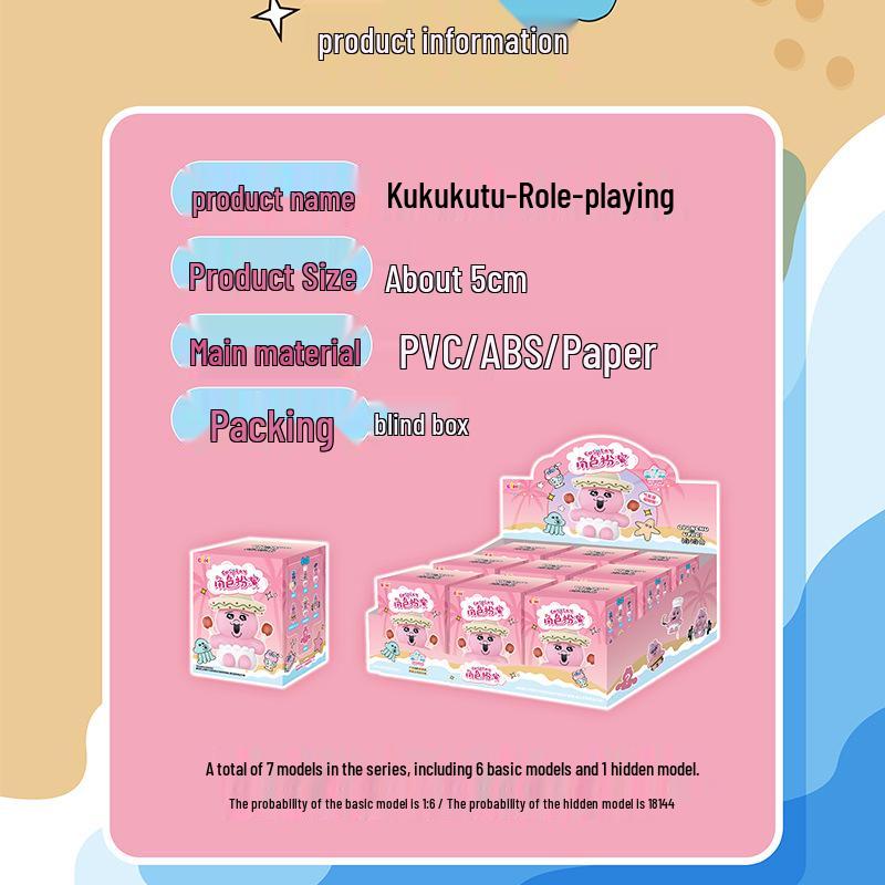 Authentic Kuku Rabbit Role-Playing Blind Box Cute Doll Desktop Ornament Gift Single Blind Box KKML-A101