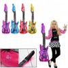 4pcs Random 80x30cm Popular Cartoon Guitar Balloon Inflatable Air Balloon Party Supplies Children Toy Birthday Balloon Toy