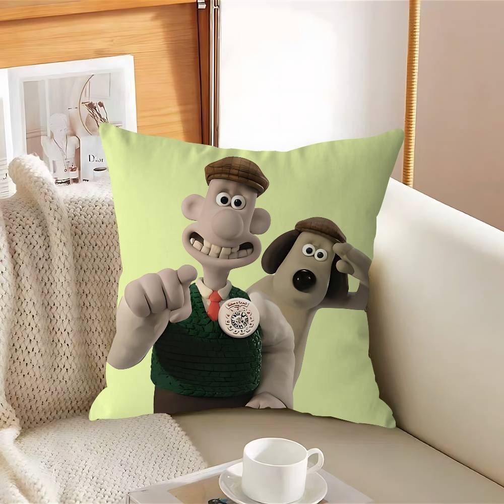 Wall-ace And G-Gromit Pillow Cushion Cover Pillowcase Living Room Sofa Home Decor Customized