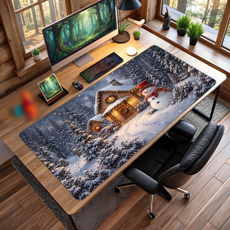 Christmas Printed Mouse Pad Non Slip Desk Mat For Office Gaming Home Use Holiday Gift