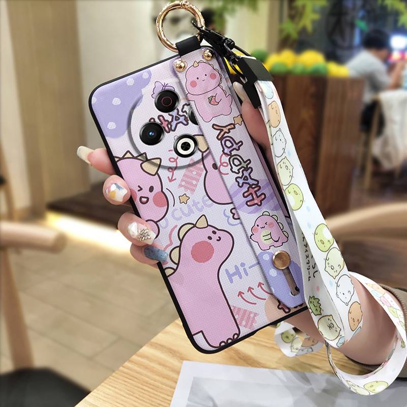 Dirt-resistant Anti-knock Phone Case For Tecno Spark30 4G/KL6 Silicone Anti-dust Phone Holder Wristband Ring Cute