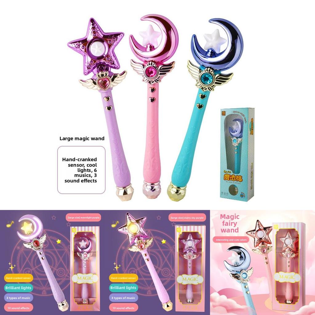 Baguette Magique Étoile de Fée Princesse Lune Avec Lumière et Son Pour la Salle de Jeux des Filles