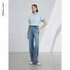 Langzi Retro High-Waist Straight-Leg Jeans