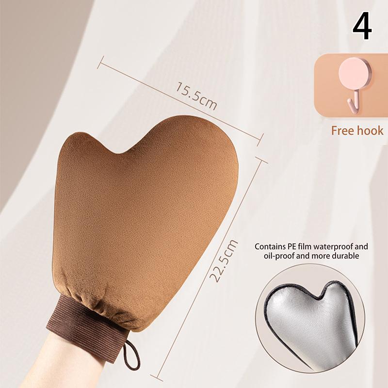 Rękawica do samoopalania ciała wielokrotnego użytku Krem Balsam Mus Rękawica do czyszczenia ciała Dwustronna Zapobiega lepkim dłoniom Aplikator Samoopalacz