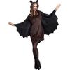 Halloween Adult Masquerade Costume, Black Batman Vampire Demon Costume, Supergirl Costume