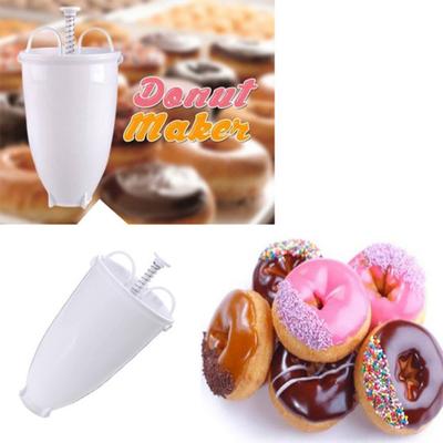 Portable Plastic Donut Maker Dispenser Doughnut Mold DIY Kitchen Baking Tool