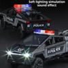 1:32 Ladeplatz Polizei Auto Modell Spielzeug Türen Öffnen Ton Licht Rückziehmotoren Stoßdämpfer Spielzeug Junge Geschenk Ornamente