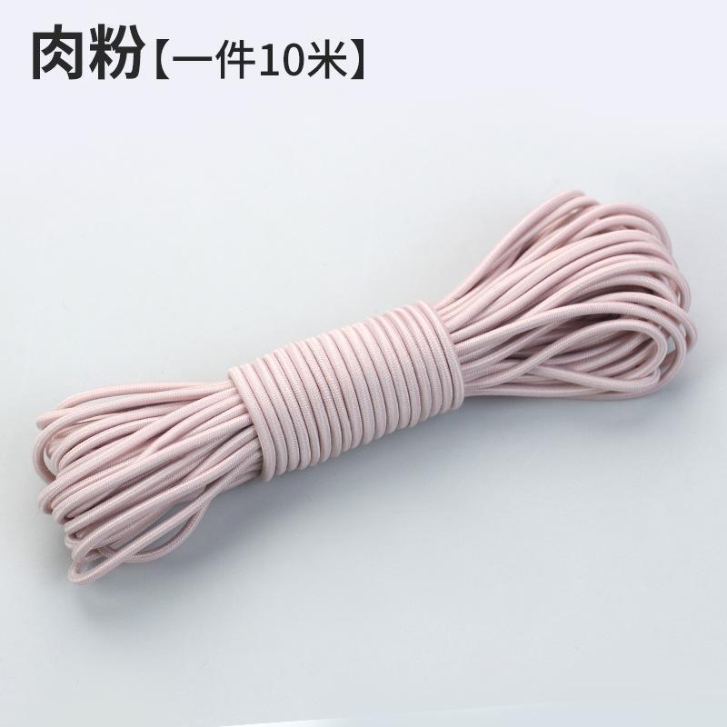 10M Rundes Farbiges Elastikband Gummiband Strapazierfähige Rindersehne Feines Springseil Elastisches Seil DIY Bekleidungszubehör Haarseil