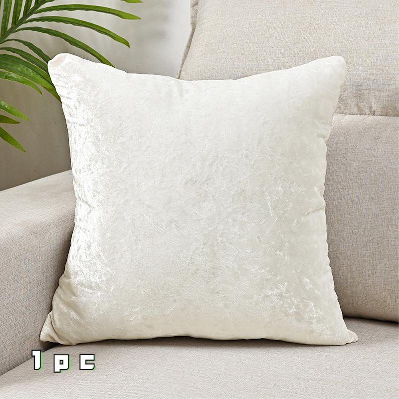 1Pc Solid Color Square Cushion Cover Sofa Cushion Cover Diamondmax Velvet Pillow Cover (without Pillow Core)