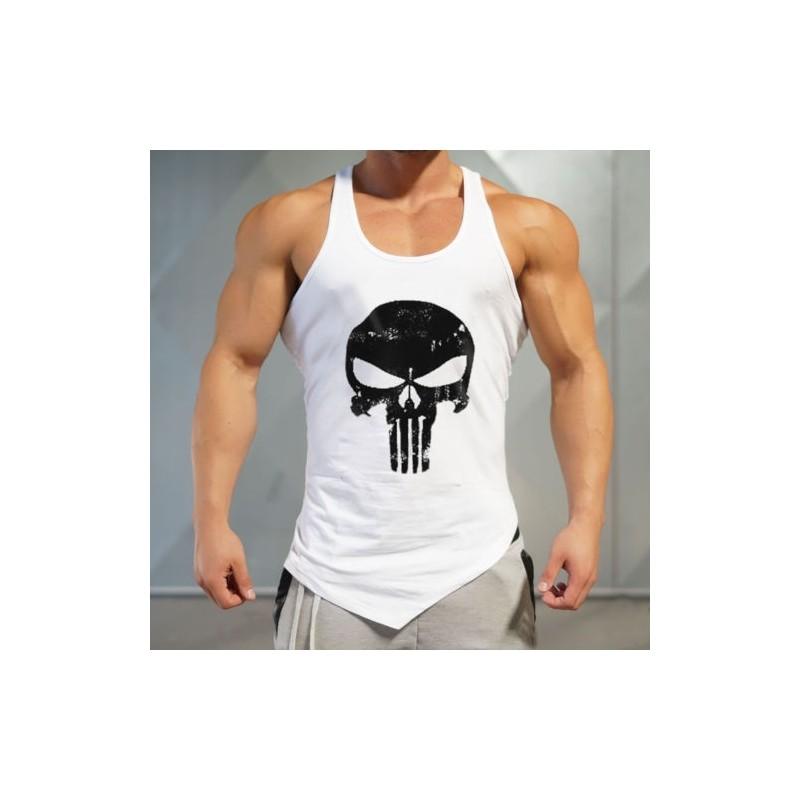 Trendy Loose Fit Muscle Training Vest For Men Casual Polyester Sleeveless Shirt