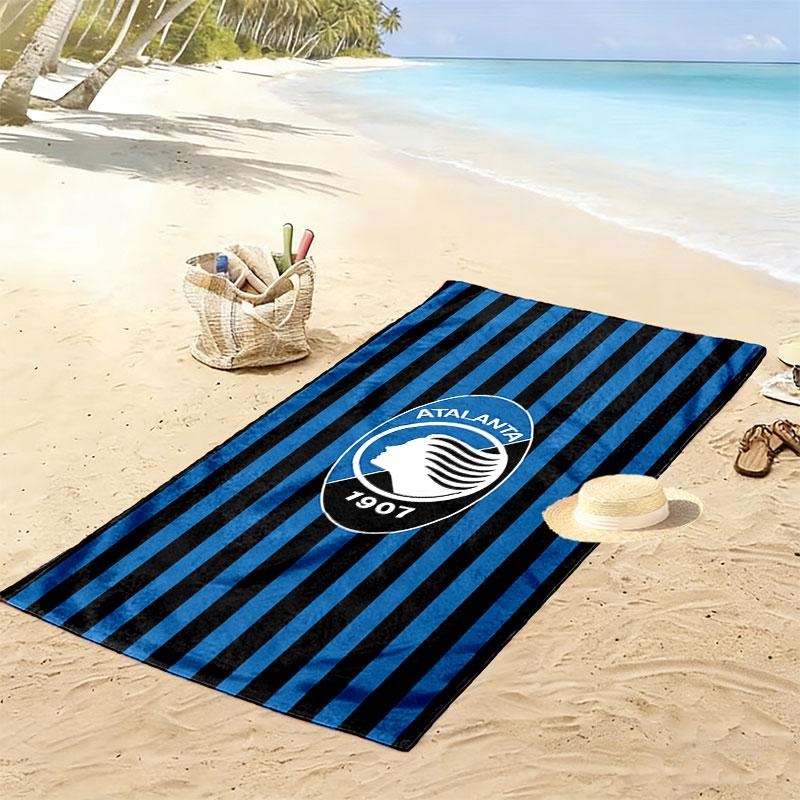Asciugamano da Spiaggia con Stampa Poster Atalanta, Asciugamano Grande Morbido ad Asciugatura Rapida per Spiaggia Campeggio Nuoto