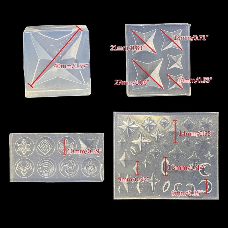 3D Gem Stone Epoxy Resin Molds DIY Jewelry Fondant Mould Cakes Decorating Tools Mini Candy Baking Mold Easy To Clean