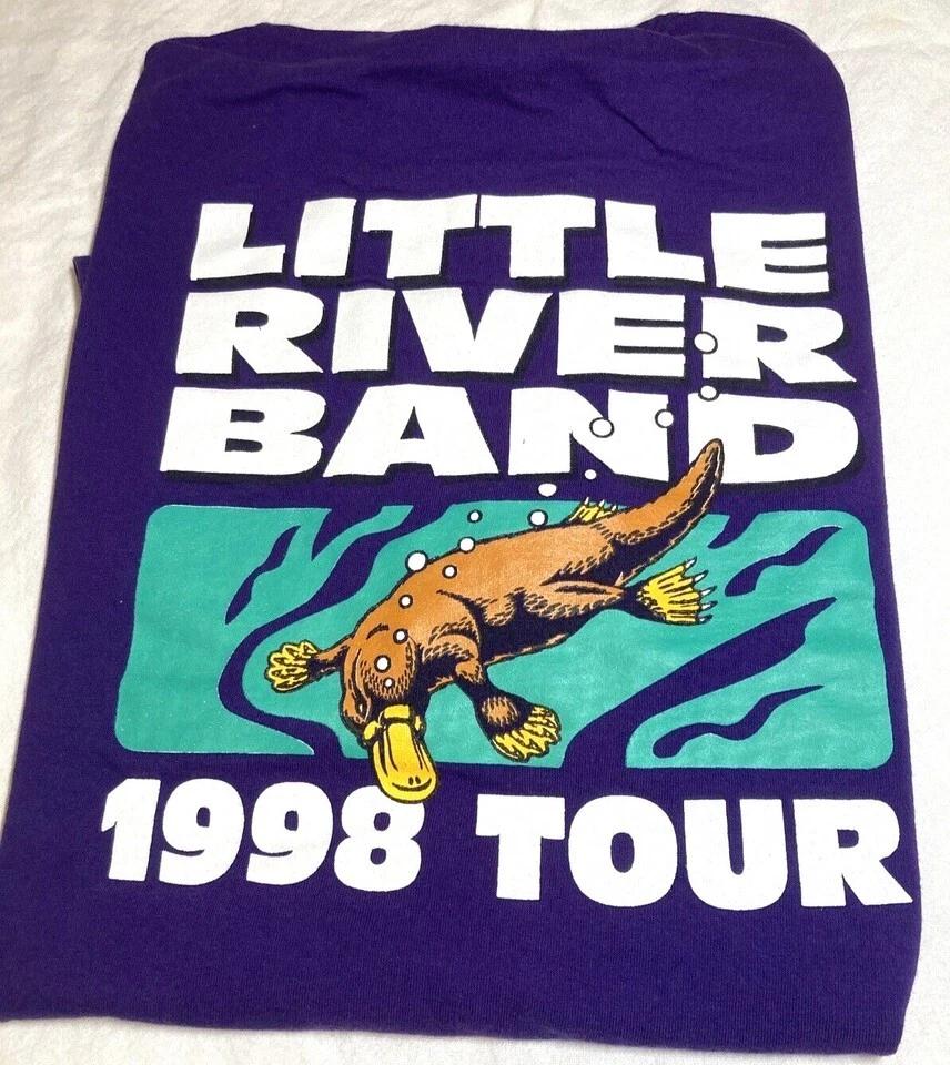 Унисекс Фиолетовая Футболка Хлопковая Футболка Концертный Тур Little River Band Все Размеры UU345 S