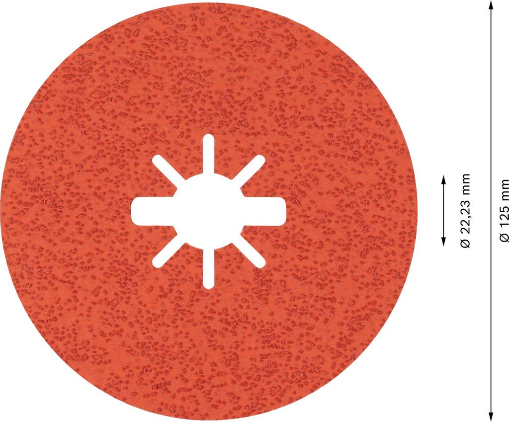 Bosch X-LOCK PRISMA Ceramic Sanding Disc R782, 125 Mm, #36, 25 Pack (2 608 621 824)