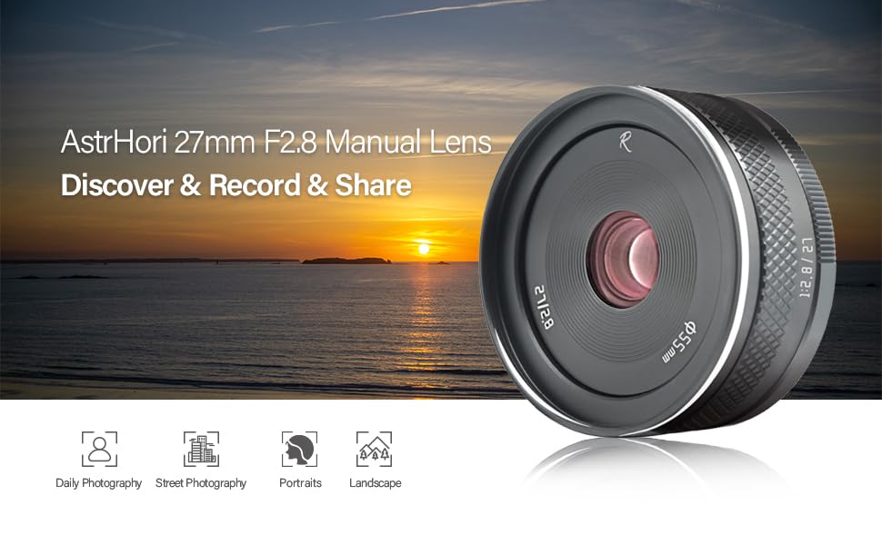 AstrHori 27mm II Prime Nikon Z Rock Star F2.8 Lens, Mount, APS-C, Gray, [2-Year Warranty]