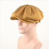 Men's Retro Cotton Linen Beret - Breathable British Style Duckbill Cap for Spring/Summer