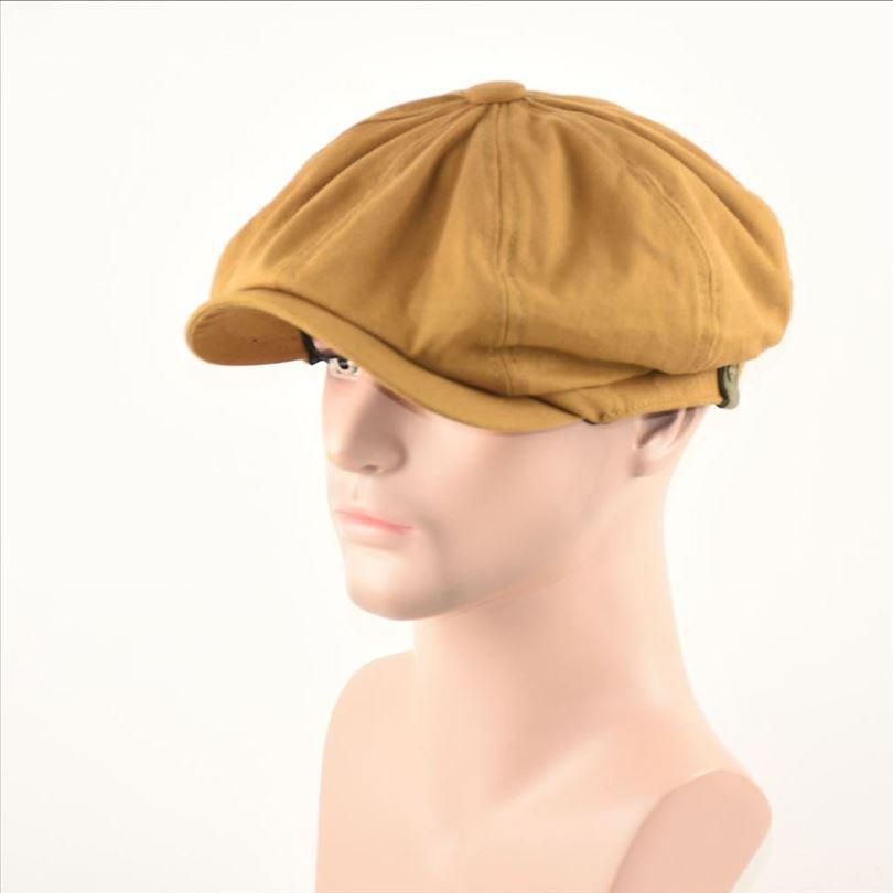 Men's Retro Cotton Linen Beret - Breathable British Style Duckbill Cap for Spring/Summer