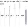 25pcs/set Stainless Steel Sewing Needles Crafts Household Threading Embroidery Hand Stitching Big Eye Needles Tools