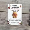 Small Hug Pocket Christmas Holiday Atmosphere Ornament Mini Santa Hugs With Heartwarming Cards for Men Women Boys Girls Youth