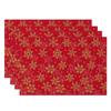Christmas Placemats Dining Table Festive Holiday Decoration Snowflakes Tree Designs Dining Mats for Xmas Party Family Dinner