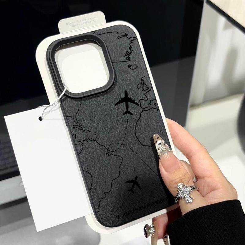 Aircraft Flight Route Case For iPhone 16 Pro Max 15 14 13 12 11 Shockproof Slim Soft Silicone Case Cover