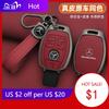 2025 New For Mercedes Benz A B C S Class AMG GLA CLA GLC W176 W221 W204 W205 Zinc Alloy Car Leather Key Case Remote Shell Auto A