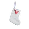 Kids' Embroidered White Knit Christmas Stocking - Holiday Decor