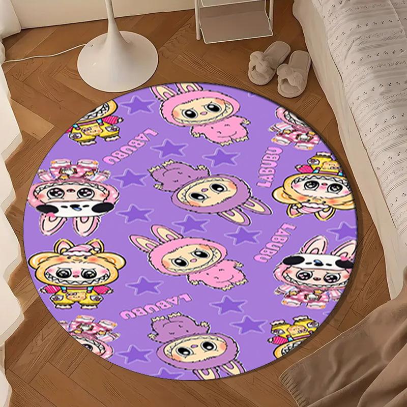 Bunny Costume Adventure Round Rug for Livingroom,Bedroom, Palyroom, Chair Rug, Area Rug, Circle Carpet, Large Size Fan Christmas Gift