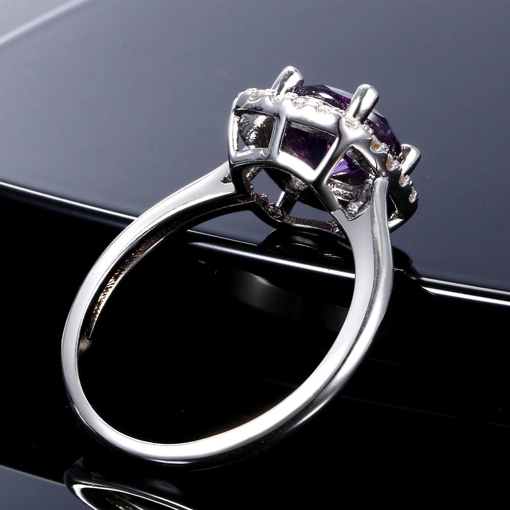 Trendy Purple Amethyst Ring 8MM Sparkling CopperBand High Quality Luxury Jewelry Wedding Engagement Rings for Women